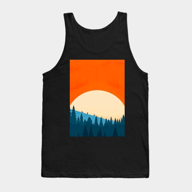 Orange Sundown Tank Top by maxcode